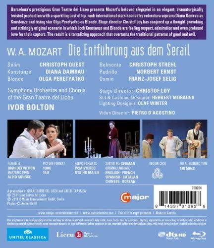 Mozart: Entfuhrung Aus Dem Serail (C-Dur: 709204) [2012] [Region Free] [Blu-ray]