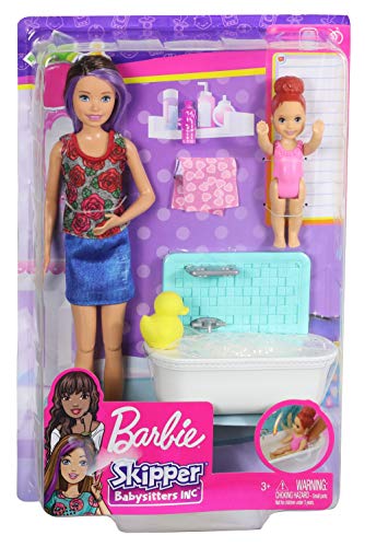Barbie FXH05 Babysitters Inc Spielset mit Badewanne, Babysitting Skipper Small Tod