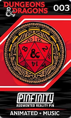 Pinfinity PFDD003 Dungeons & Dragons-Ornate D20 Augmented Reality pin