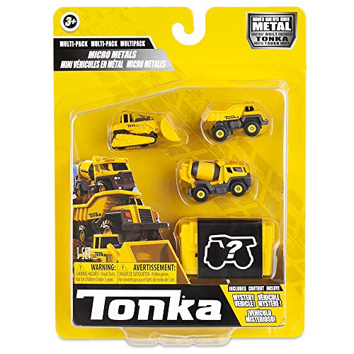 Tonka 06056 Micro Metals Dump Truck Cement Mixer and Bull Dozers, Building and D