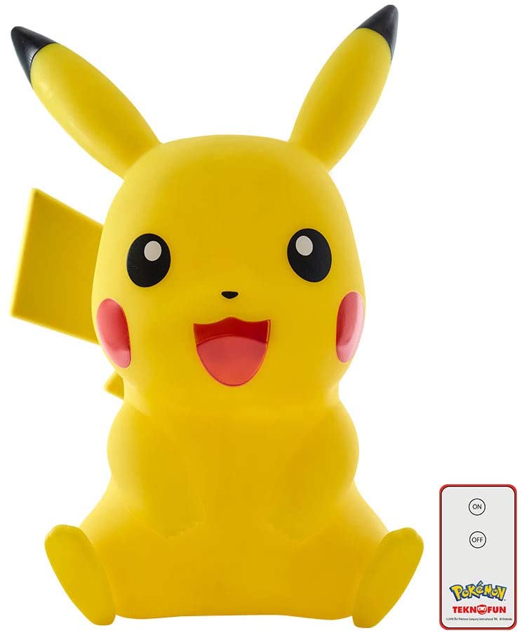 TEKNOFUN 811356 Pokemon,Pikachu Lampe,Figur, Gelb, 40 cm