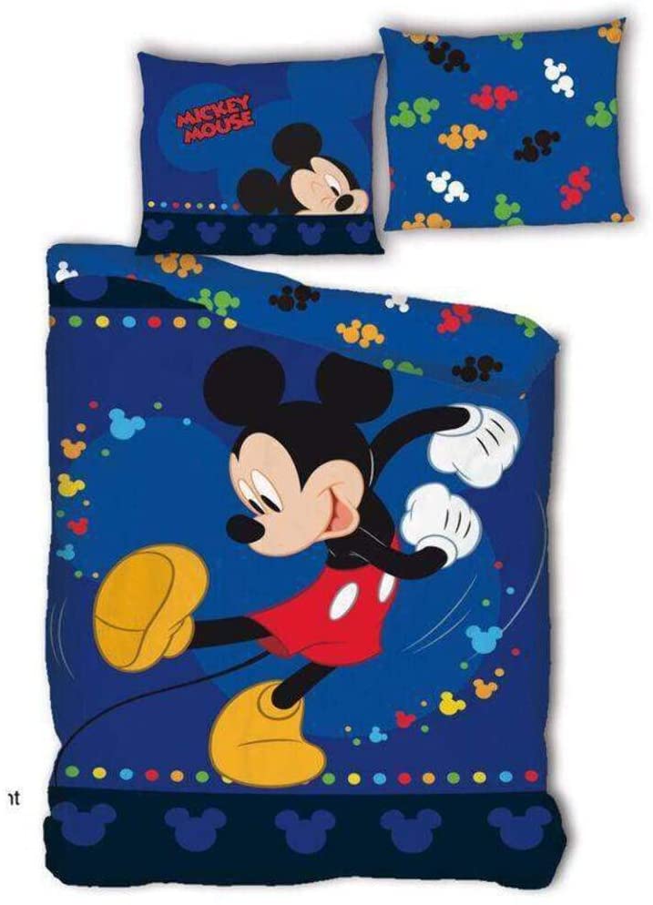 Mickey Mouse „Jump“ Bettbezug 140 x 200 cm mit Kissenbezug 63 x 63 cm Disney