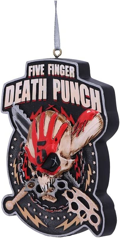 Nemesis Now Five Finger Death Punch Xmas Dec (002) 9.5cm, Red