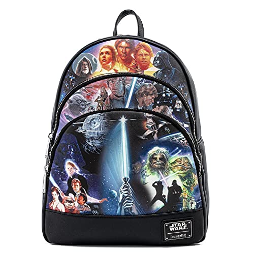 Loungefly Star Wars Original Trilogy Damen-Umhängetasche mit doppeltem Riemen