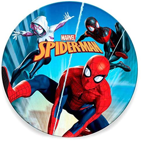 Spiderman Round 1 Polyester Reference KD Beach Wash Face Towels Home Textiles Unisex Adult, Multicolour (Multicoloured), Single