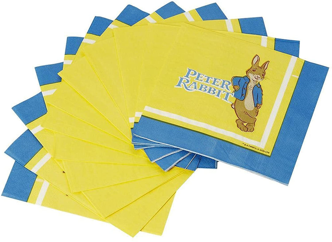 Smiffys offiziell lizenzierte Peter Rabbit Movie Tableware Partyservietten x16
