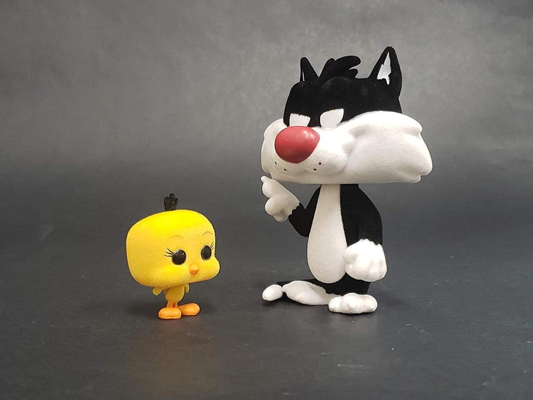 Funko LOONEY TUNES - POP N° 309 Sylvester &amp; Tweety FLOCKED SE + T-Shirt - XL