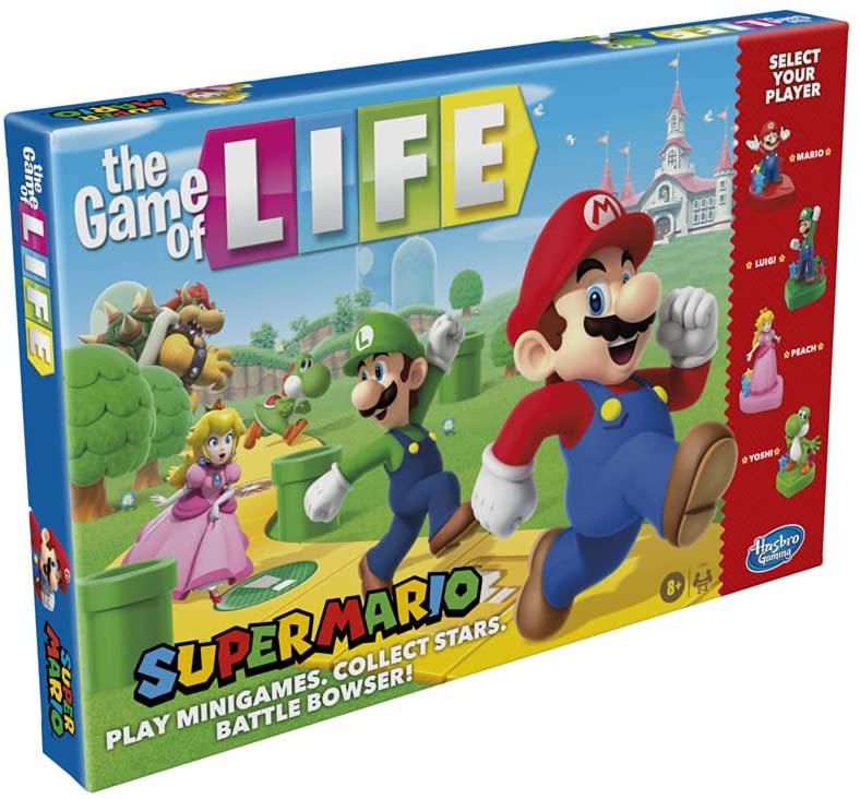 Hasbro Gaming Das Spiel des Lebens: Super Mario Edition, Brettspiel für Kinder ab 8 Jahren
