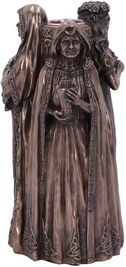 Nemesis Now Maiden, Mother, Crone Candle Holder 17cm, Bronze