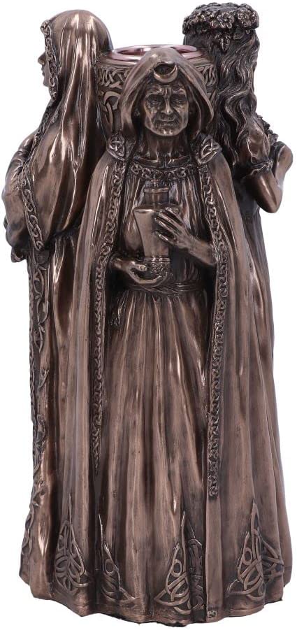 Nemesis Now Maiden, Mother, Crone Kerzenhalter 17 cm, Bronze