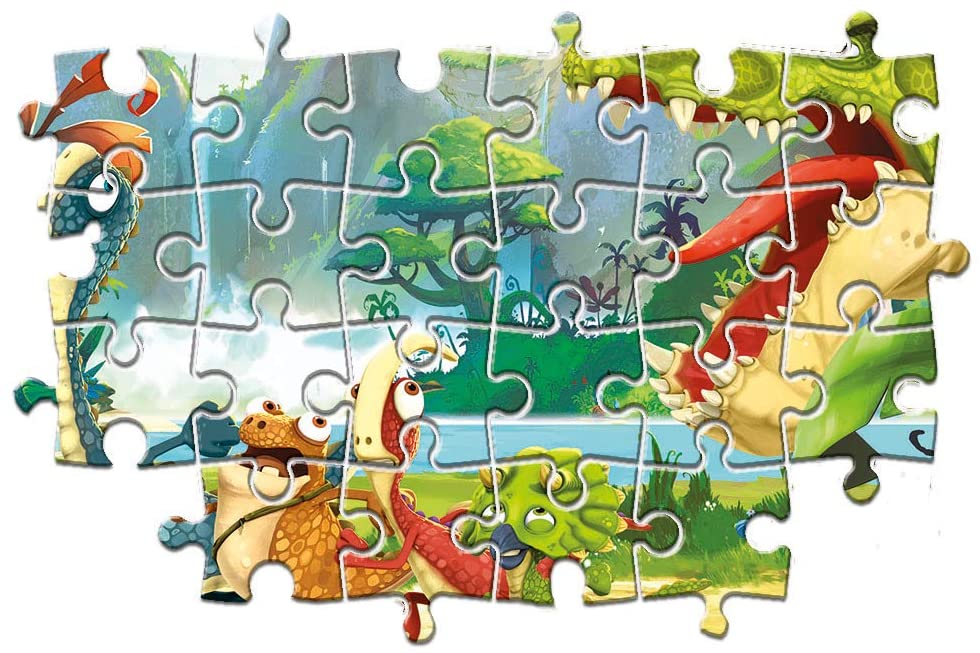 Clementoni – 25249 – Supercolor-Puzzle – Gigantosaurus – 3 x 48 Teile – hergestellt in Italien – Puzzle für Kinder ab 4 Jahren
