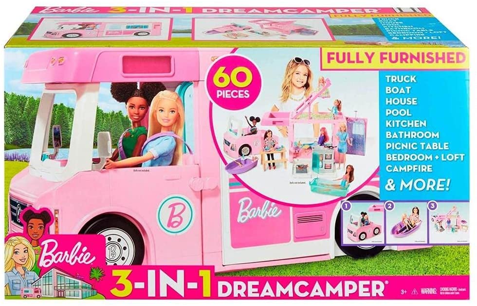 Barbie Dream Camper 3-en-1 multicolore véhicule et accessoires