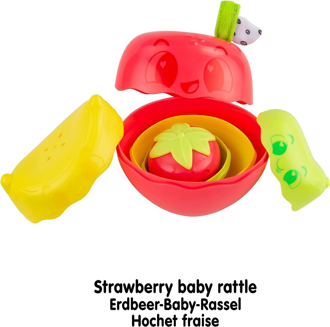 Lamaze Stack and Nest Fruit Pals, Stapelspielzeug, Spielzeug für Neugeborene, sensorisches Spielzeug für