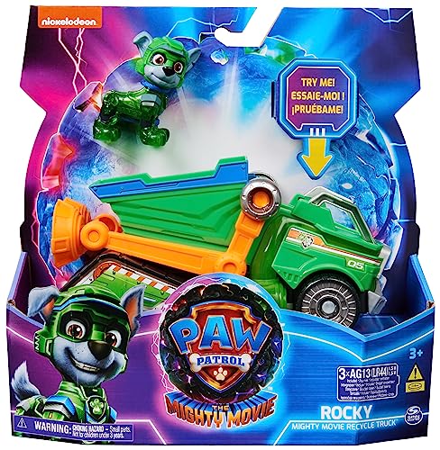 Paw Patrol: The Mighty Movie Spielzeug-Recycling-Lastwagen mit Rocky Mighty Pups Action F