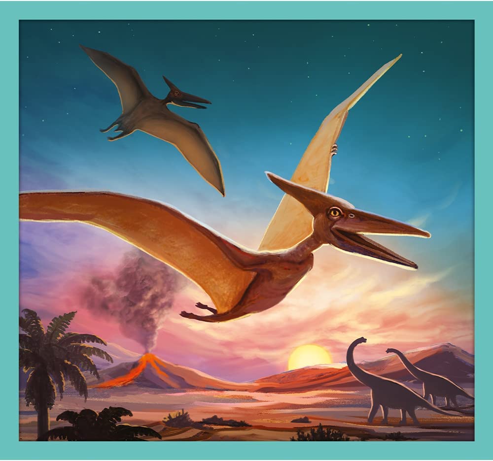 Trefl 90390 10-in-1-Puzzle 10 von 20 bis 48 Elementen-Dinosaurier-Puzzles Versch