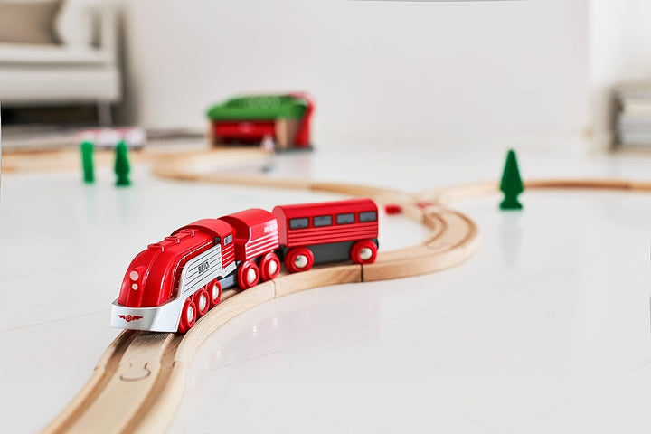 Brio Streamline Train - Retro-Futuristic Wooden Train Set for Ages 3+