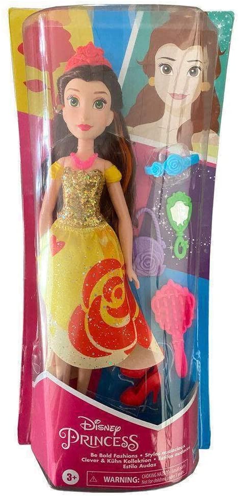 Disney Princess Belle (Modische Ambola mit leuchtenden Farben und kräftigen Drucken, mit Pinsel und Haarschmuck, Be Bright-Serie, Be Bold)