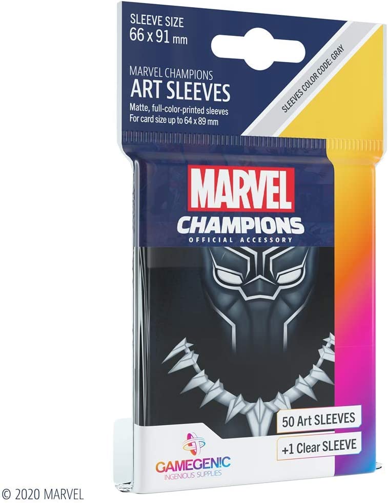 Gamegenic Marvel Champions Art Sleeves – Black Panther (50)