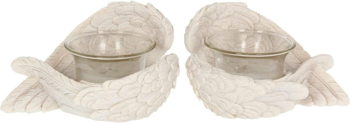 Nemesis Now Angel Wings Teelichter, 8 cm, 2er-Set