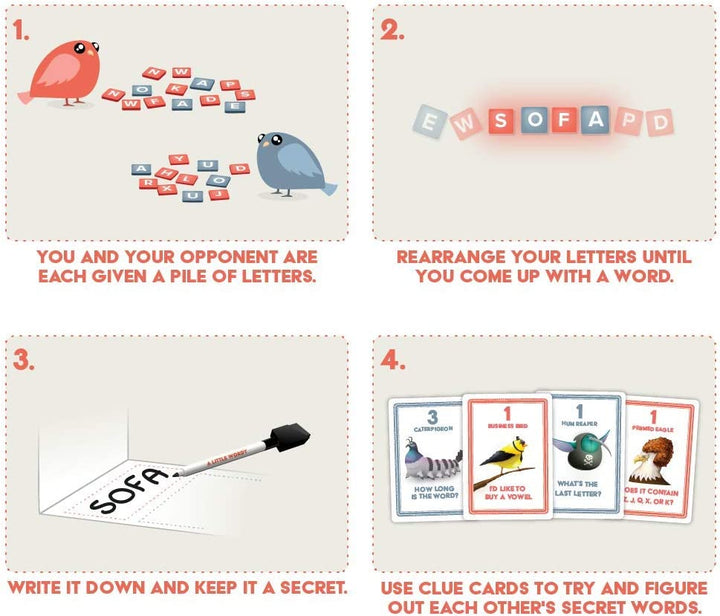 A Little Wordy von Exploding Kittens – Kartenspiele für Erwachsene, Teenager und Kinder – Fun F