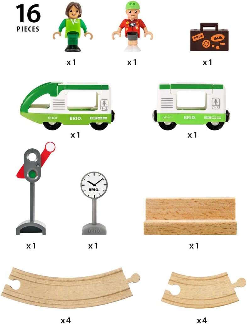 BRIO World Circle Wooden Railway Train Set Toy For Kids