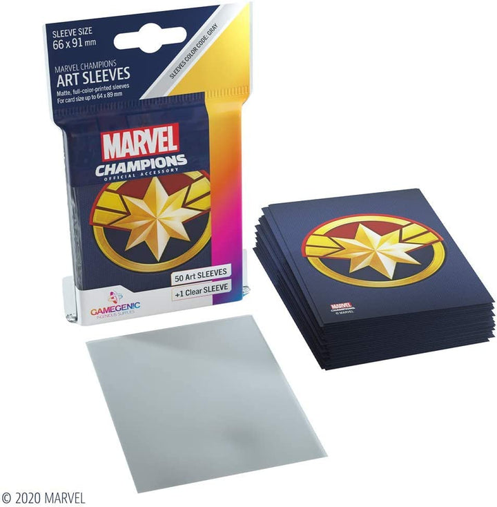 Gamegenic Marvel Champions Art Sleeves - Captain Marvel (50)