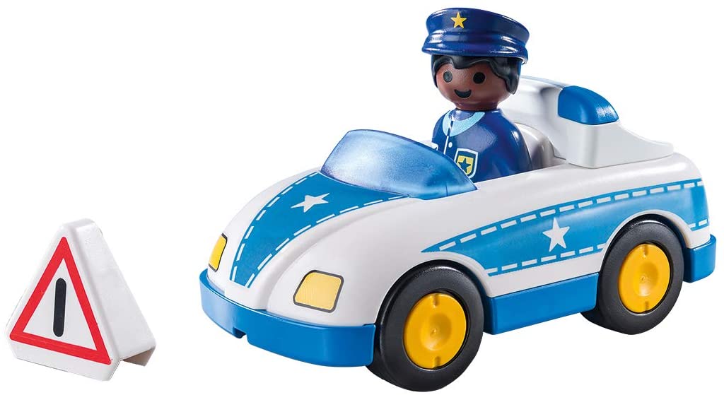 Playmobil 9384 1 2 3 Polizeiauto mit Anhängerkupplung