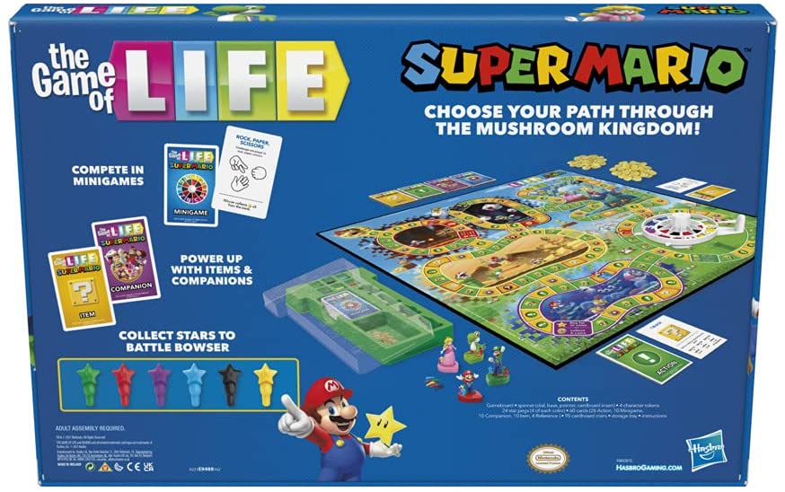 Hasbro Gaming The Game of Life: Super Mario Edition Board Game for Children Aged 8 and Up