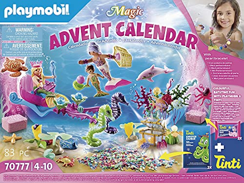 Playmobil 70777 Magische magische zeemeerminnen adventskalender met kleurveranderende bubbels