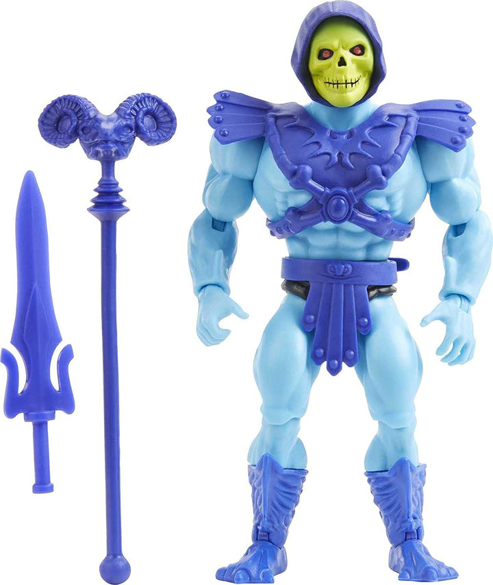 Masters of the Universe Origins Skeletor-Actionfigur, Kampffigur zum Geschichtenerzählen, Spielen und Präsentieren, Geschenk für 6- bis 10-Jährige und erwachsene Sammler