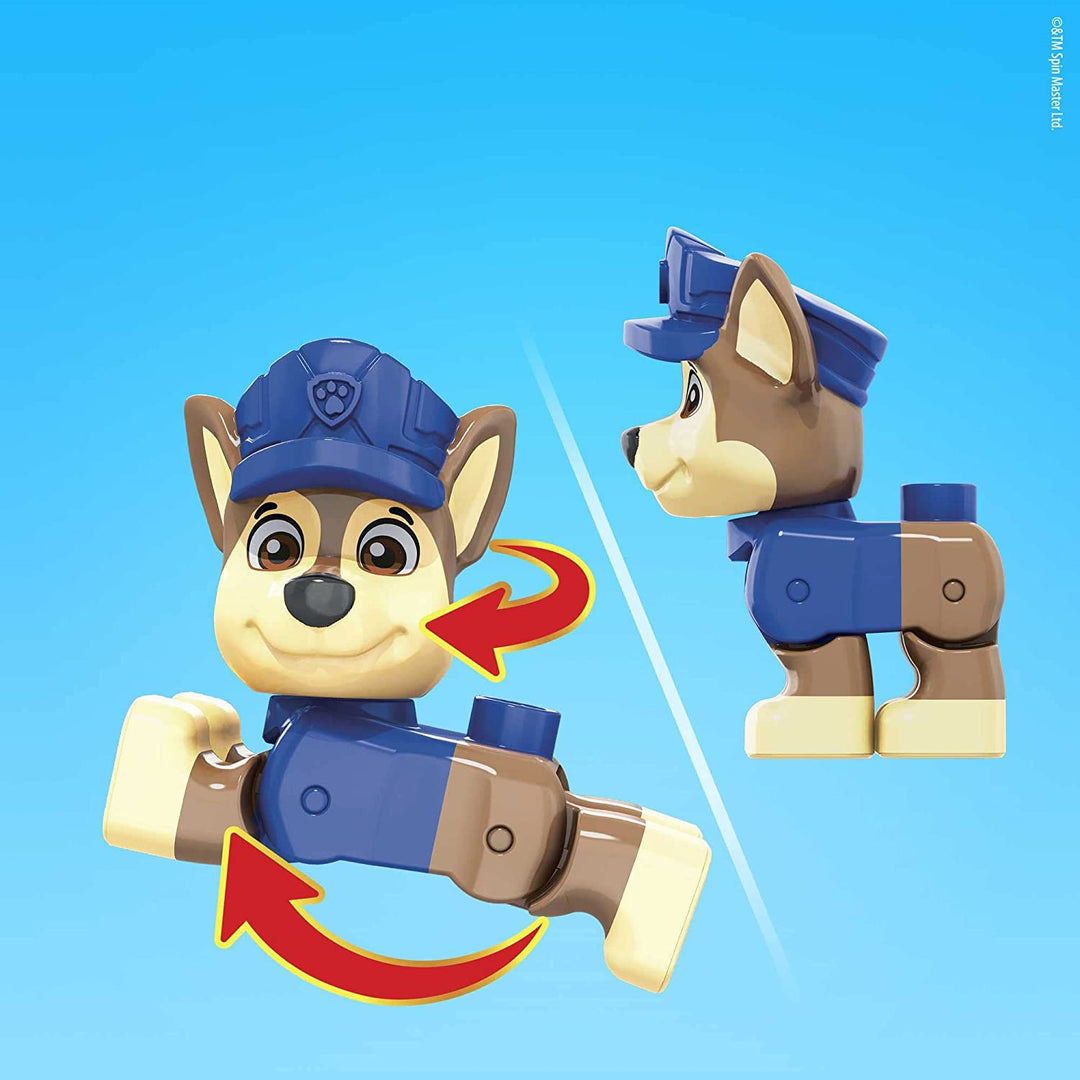 Mega Bloks PAW Patrol Chase's Polizeiauto-Bauset – inklusive beweglichem Chase F