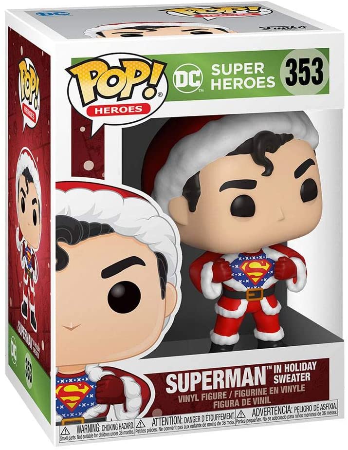 Dc Super Heroes Superman in maglione natalizio Funko 50651 Pop! Vinile #353