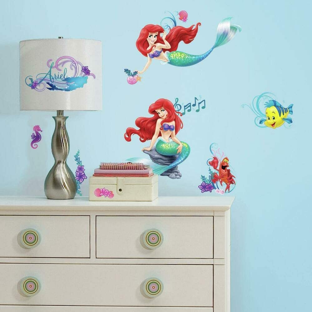 RoomMates Disney The Little Mermaid Repositionable Wall Stickers, Multi-Colour