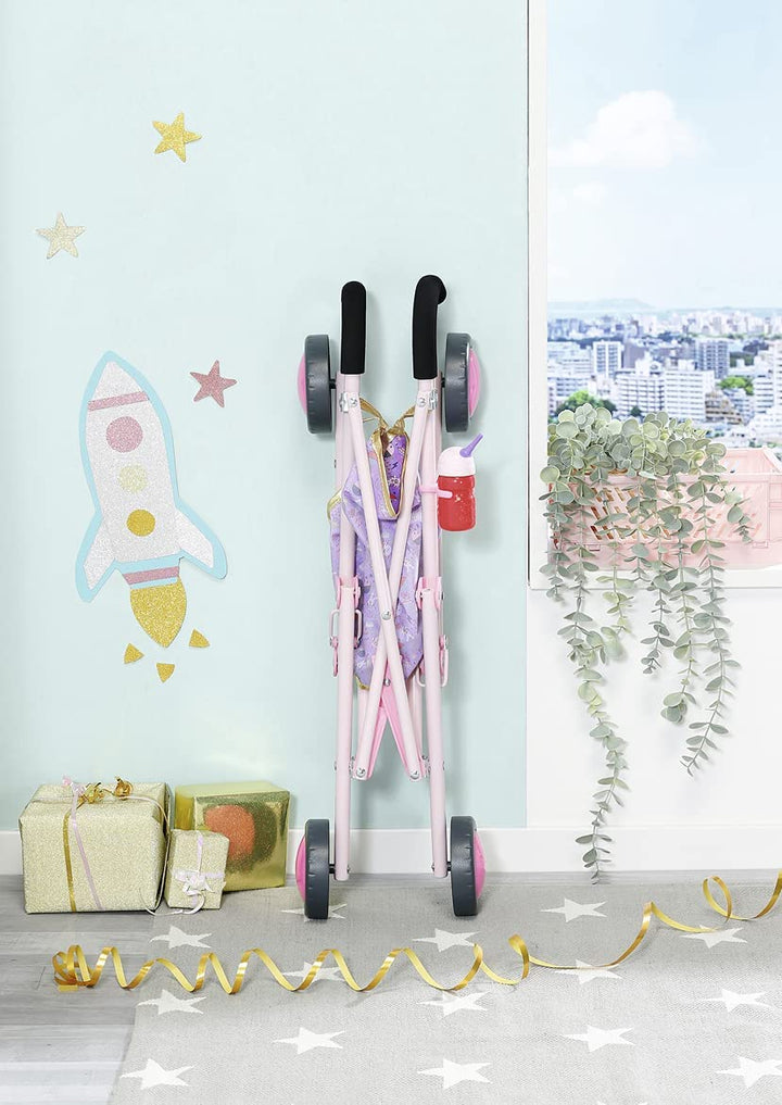 Baby Born Happy Birthday Deluxe Buggy – Stern- und Weltraum-Thema – einfach für kleine Hände