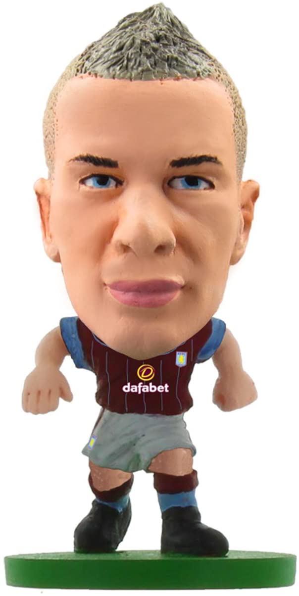 SoccerStarz Aston Villa Tom Cleverley Mini Figurine dans le Kit de Maison, Vert, 401355