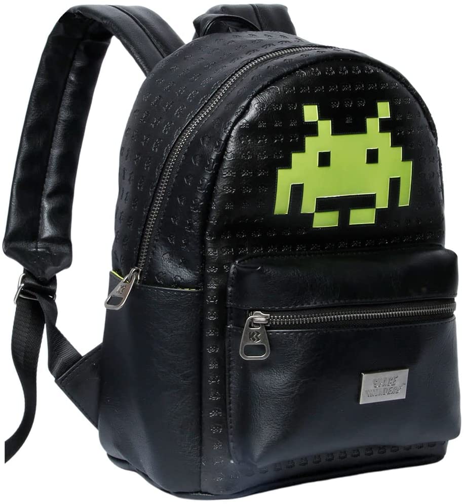 Space Invaders Alien-Fashion Backpack, Black
