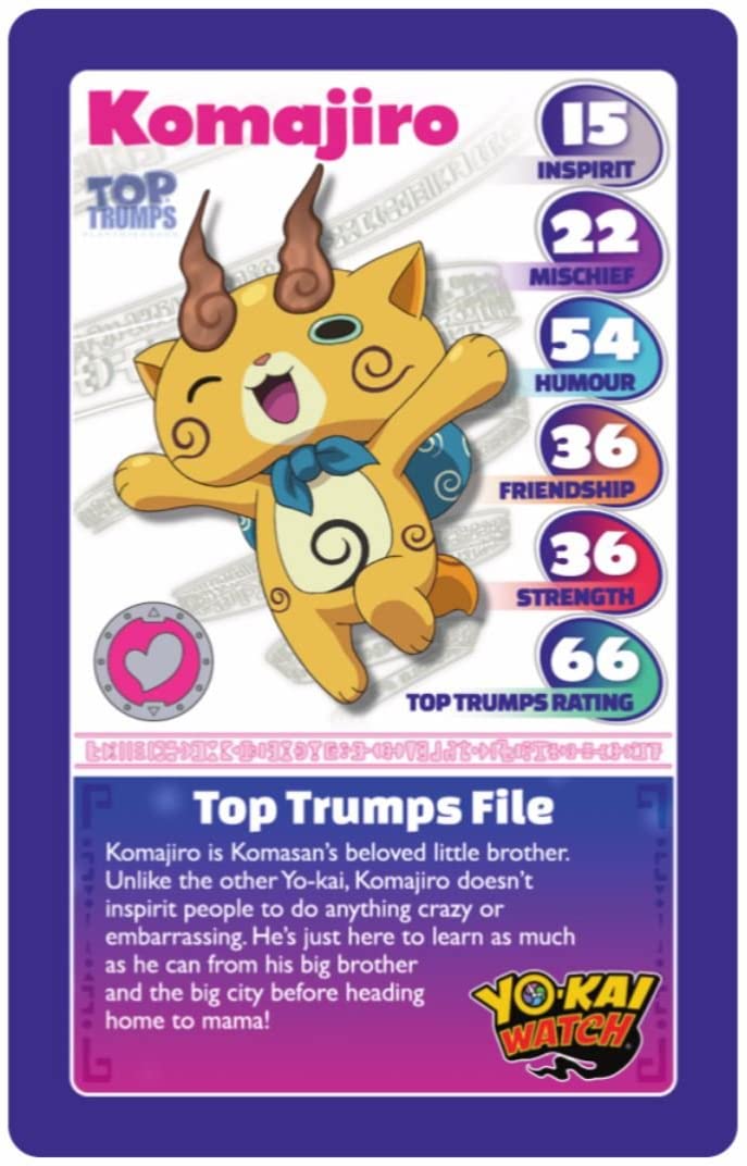 Juego de cartas Top Trumps Yo-kai Watch
