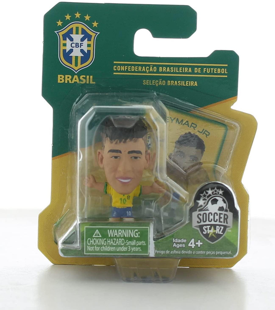 SoccerStarz Brazil International Figure Blister Pack Featuring Neymar JR in Home Kit - Yachew