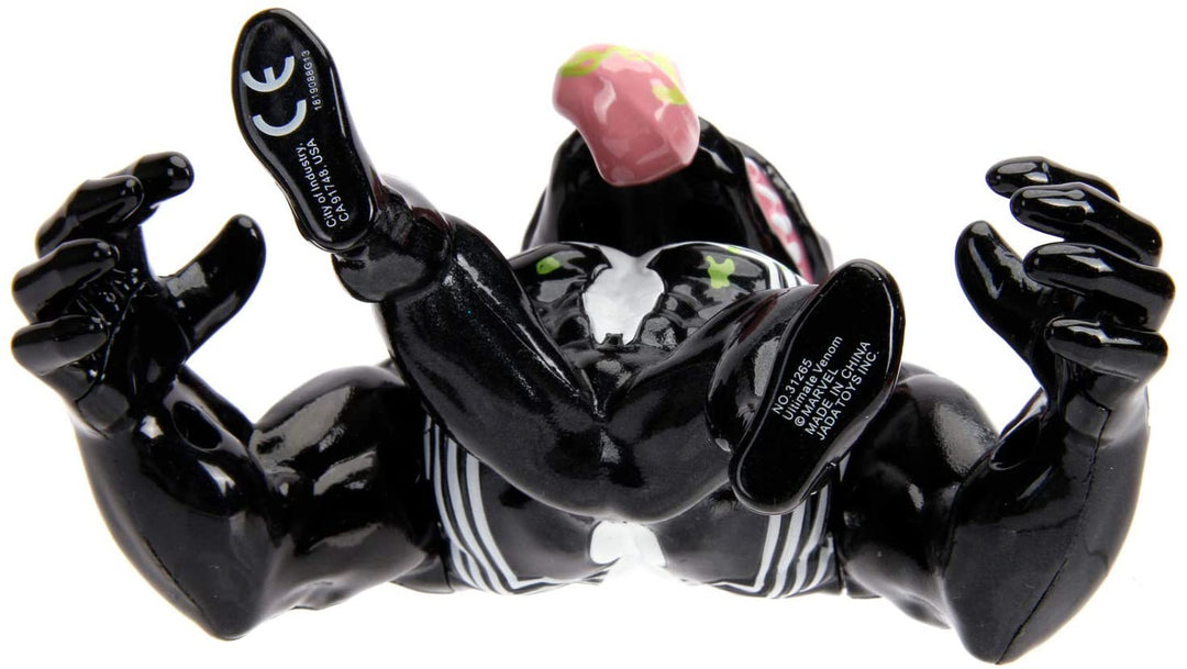 Jada Toys 253221008 Marvel Venom Figur, 10 cm, Sammelfigur, Druckgussfigur, Schwarz