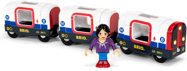 BRIO Tube Metro Train - Magnetic Wooden Railway Set for Ages 3+