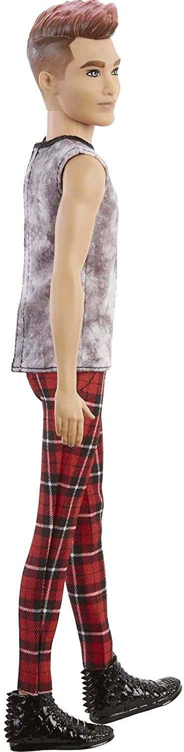 Barbie GVY29 Ken Fashionista Rocker Ken Puppe, Mehrfarbig, 32,39 cm * 5,08 cm * 10,16 cm