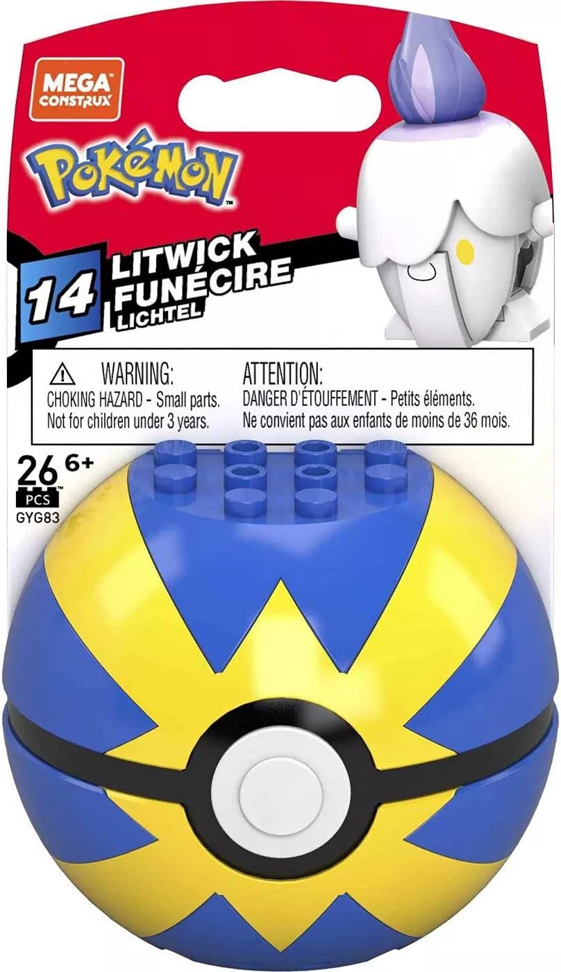Mega Construx Pokemon Litwick Pokeball-Bauset