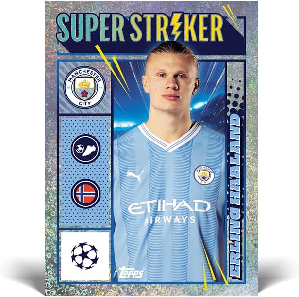 Topps UEFA Champions League Stickers Starter Pack with 80 Page Album and 2 Packets of Stickers