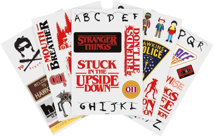 Pyramid International Stranger Things Pack of 37 Tech Stickers - Official Merchandise, Multi-Colour, 18 x 24cm, TS7403