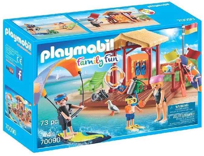 Playmobil 70090 Family Fun Camping Cabaña de deportes acuáticos
