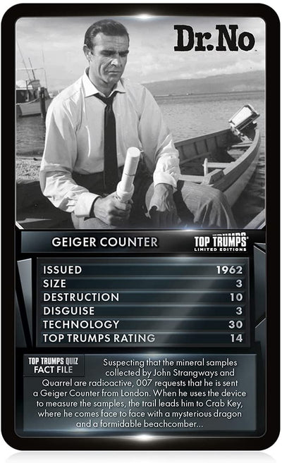 Top Trumps WM01336-EN1-6 Limited Edition James Bond Gadgets and Vehicles