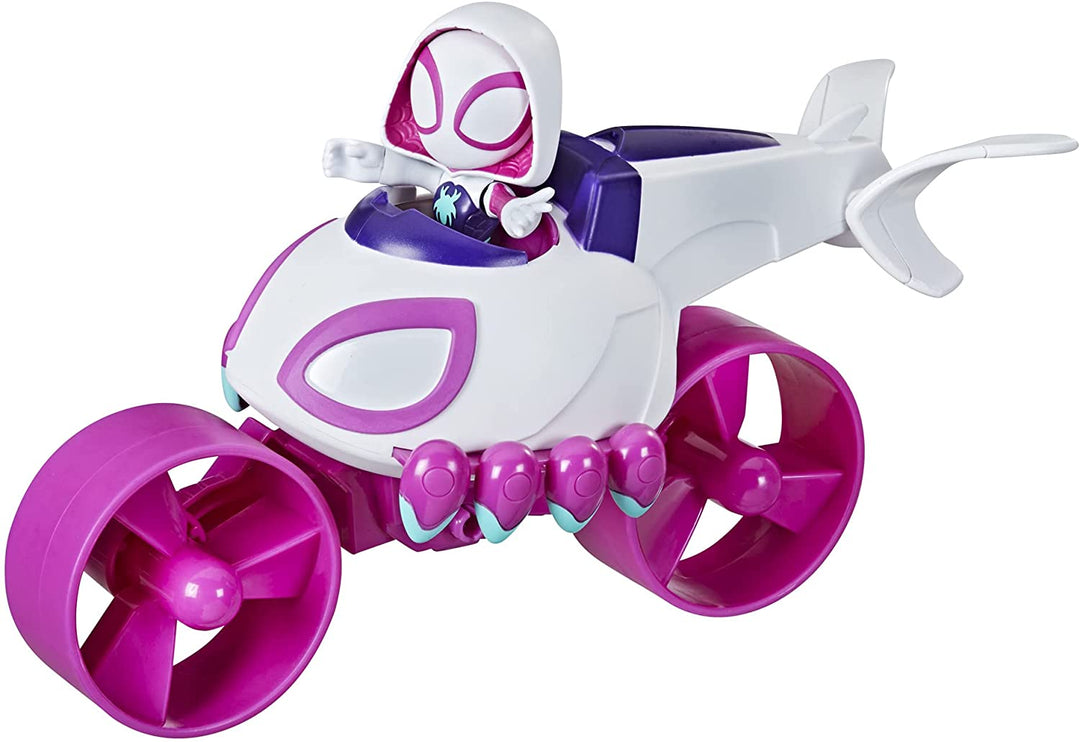 Hasbro Collectibles - Spidey y sus increíbles amigos 2 en 1 CopterCycle