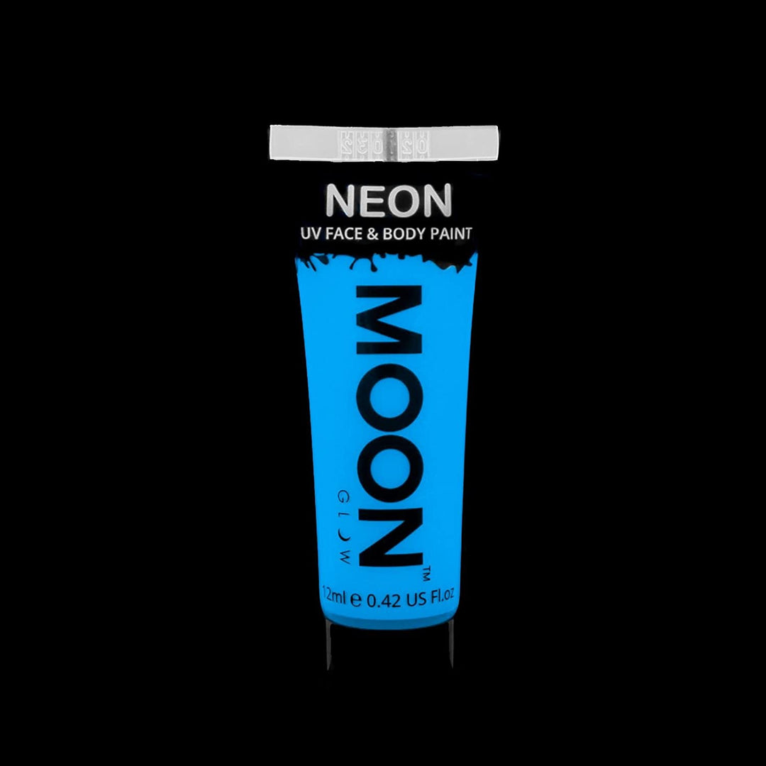 Moon Glow – 12 ml Neon-UV-Gesichts- und Körperfarbe – Pastellblau