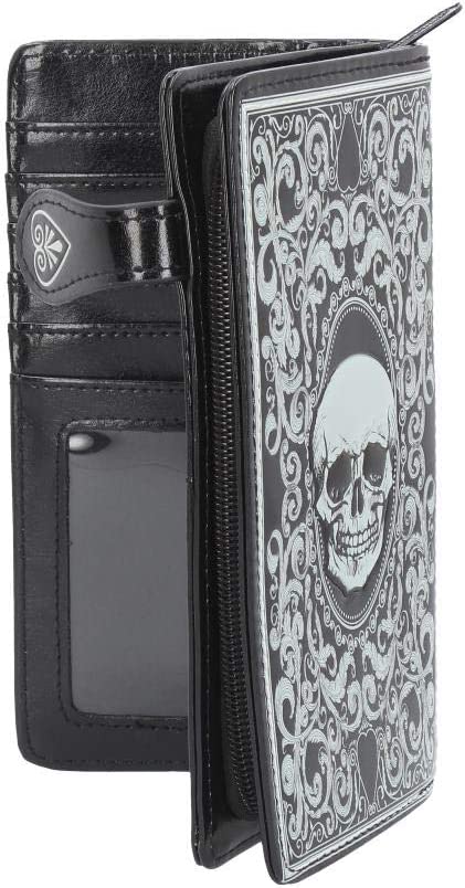 Nemesis Now C3550J7 Totenkopf-Tarot-Geldbörse, 19 cm, Schwarz, PU, ​​18,5 cm