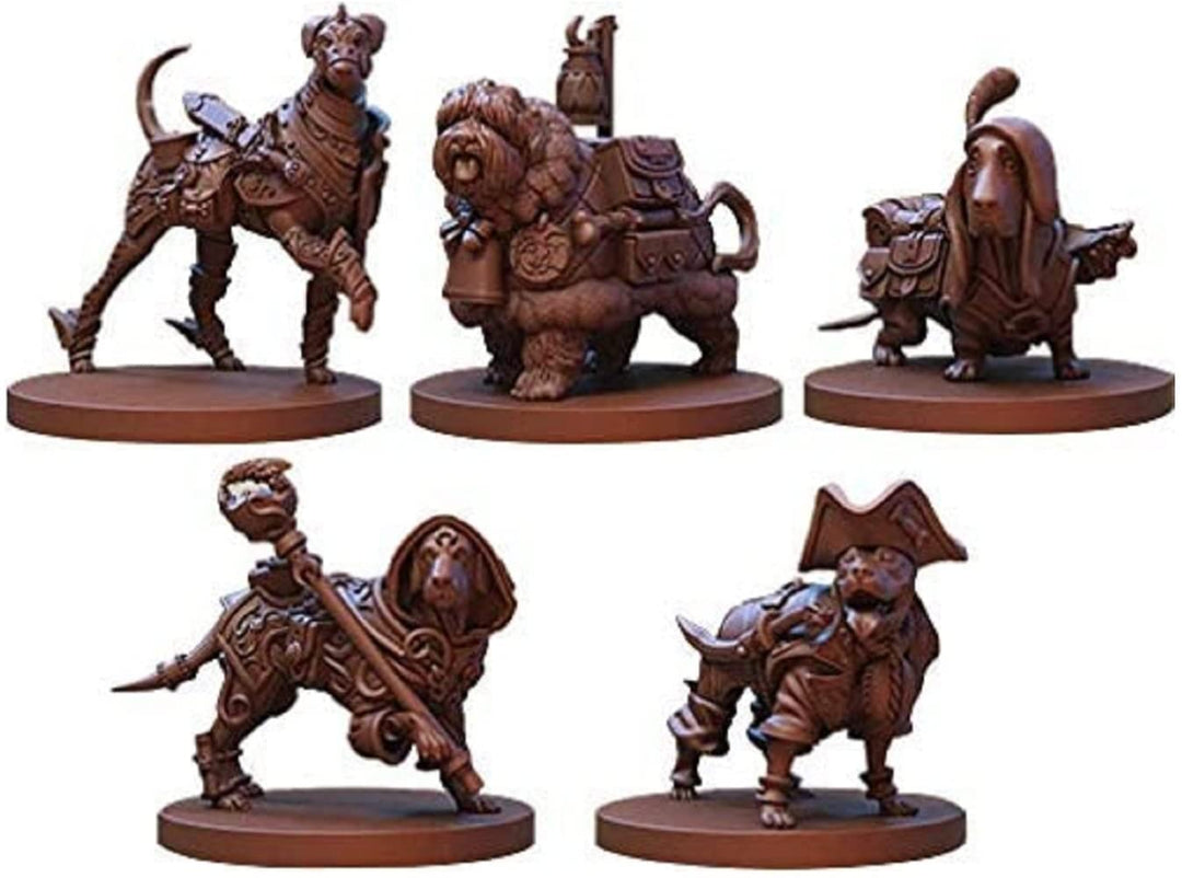 Animal Adventures: Secrets of Gullet Cove - Dogs of Gullet Cove, RPG Miniatures for Roleplaying Tabletop Games Ready to Paint or Play, 5e Dungeon Crawl Campaign Compatible